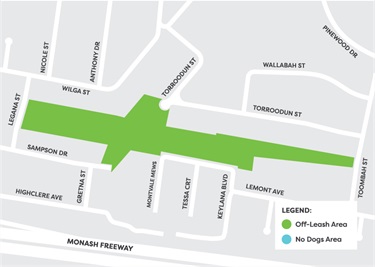 Powerlines area - Legana Street to Toombah Street dog off-leash area