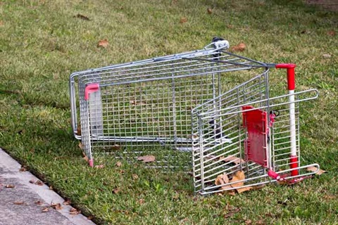 Abandoned shopping trolley