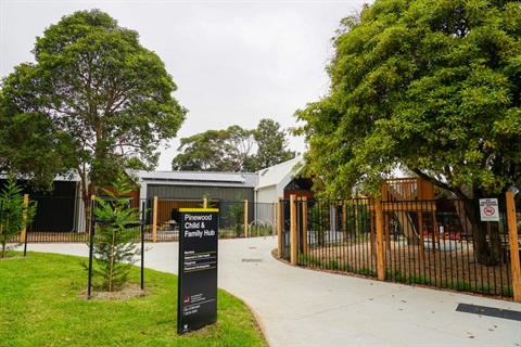 Entry to Pinewood Child and Family Hub