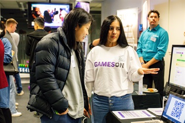 Attendees exploring technology and startup opportunities.