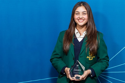 Photo of Neha Salhuddin overall winner of the Sir John Monash Award