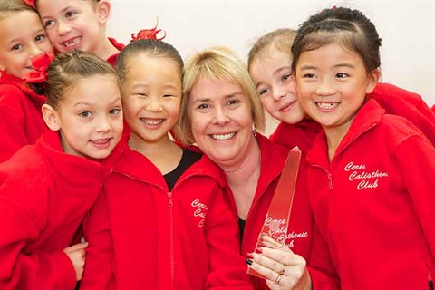 Ceres Calisthenic Club grouped together smiling