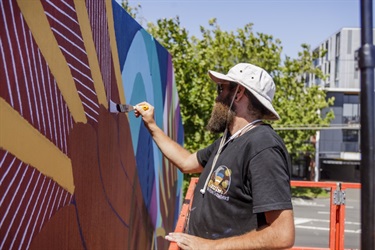 Nanyubak mural in progress 2