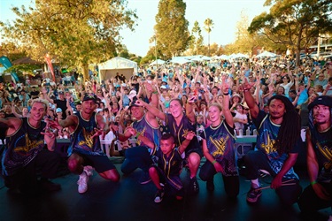 The I-OP Hip Hop Crew on stage
