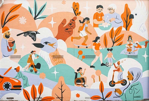 Lynn Bremner Juddy Roller Monah Mural