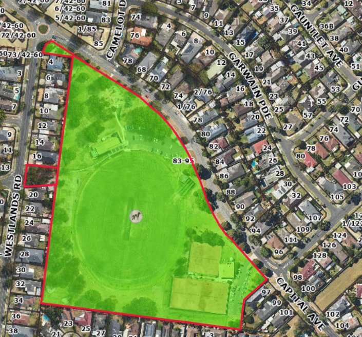 Capital Reserve dog off-leash area