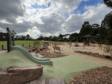 Highview Park playspace 2024 slide