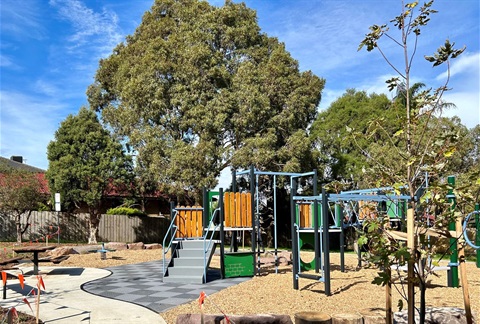 Upgraded playspace at Rivett Crescent Drive, Mulgrave