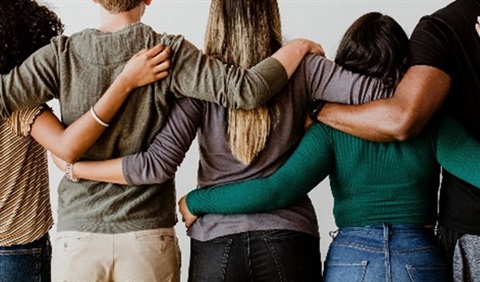 People embracing each other