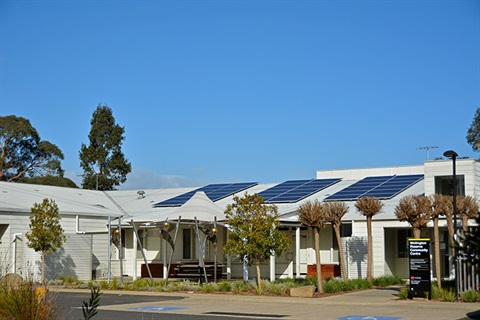 Solar panels at Wellington Reserve Community Centre