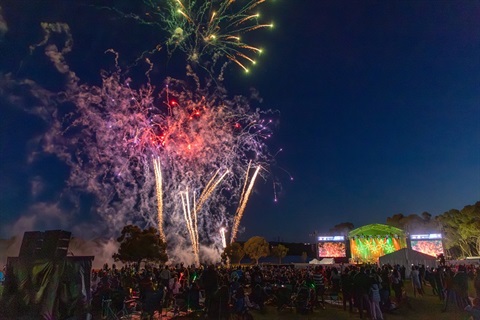 Monash Carols by Candlelight 2023 fireworks