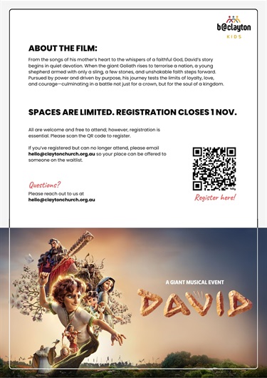 B@Clayton Kids Family Movie Night Flyer (Back)