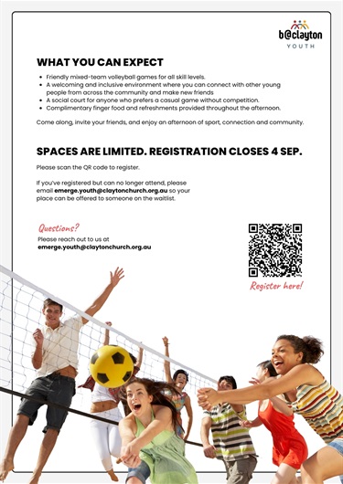Youth Volleyball Social (Back)