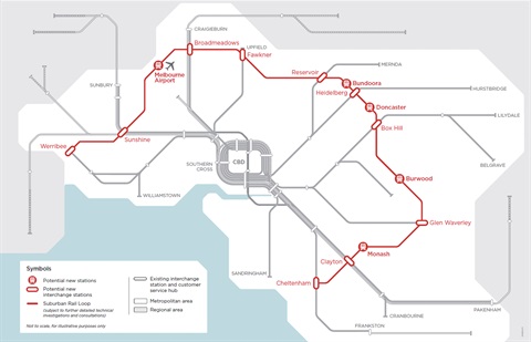 Map of Suburban Rail Loop network 